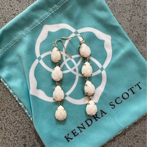 Kendra Scott white stone drop earrings